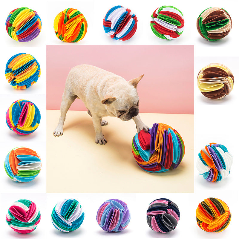 SnuffleSmart: Foldable Dog Snuffle Ball – IQ-Boosting & Interactive Feeding Toy