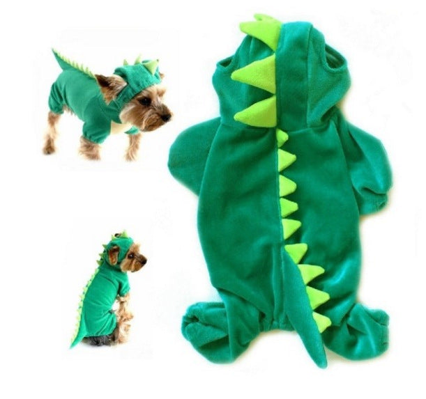 Pet Dog Halloween Dinosaur Costume – Fun Dress-Up for Small & Medium Dogs