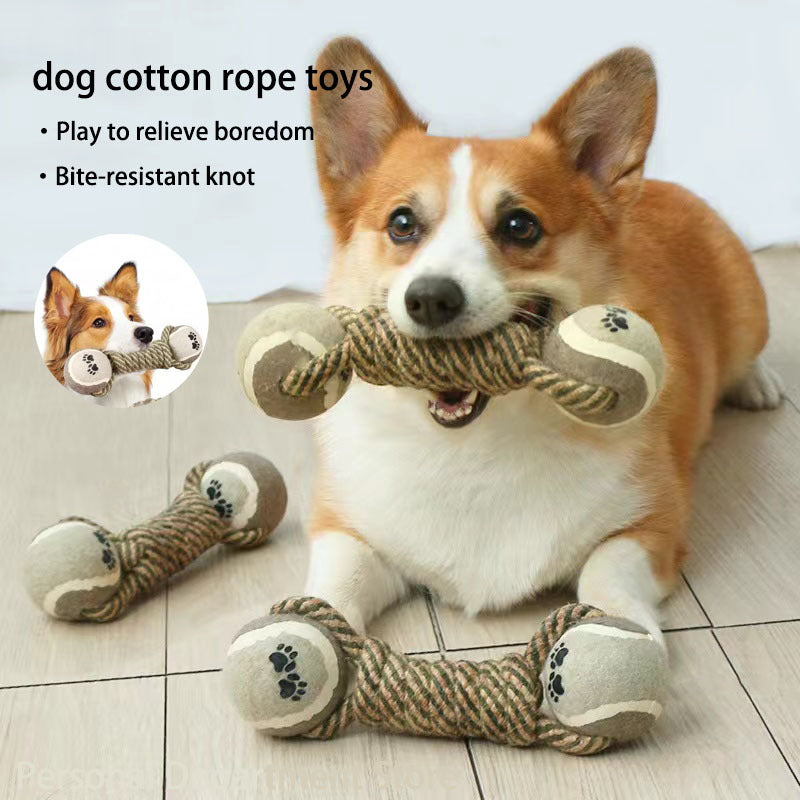 Interactive Cotton Rope Dog Toy – Tug, Chew, and Floss for Medium & Large Dogs