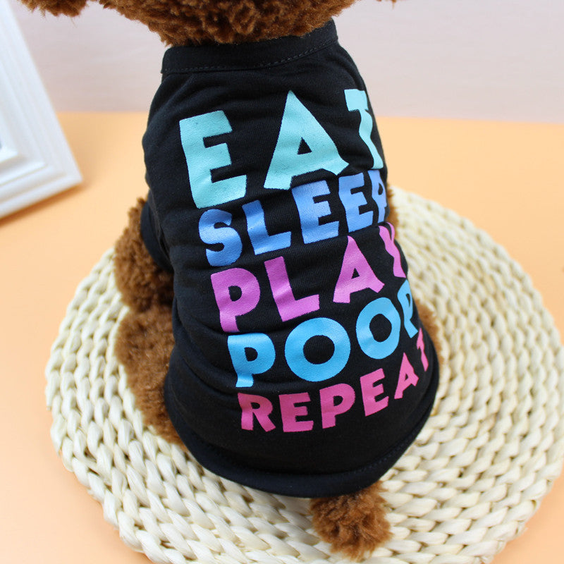 PawLife: Eat, Sleep, Play, Poop Repeat – Fun Pet T-Shirt for Dogs & Cats