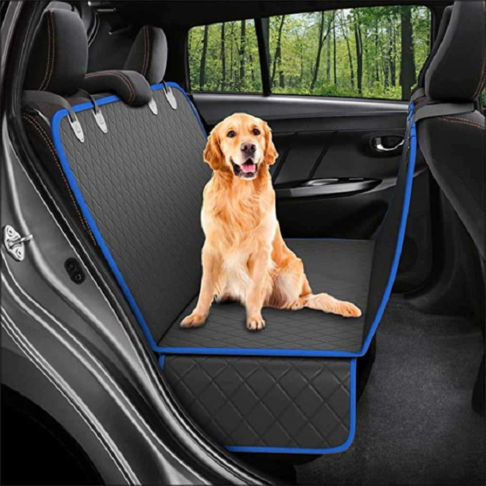 PawGuard: Dog Car Seat Cover with Mesh View, Zipper, & Pocket – Waterproof Hammock Protecto